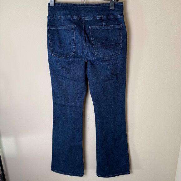 American Eagle Pull On Bootcut Jeans Womens Small Short Luxe Stretch Dark Wash - Picture 2 of 9